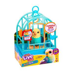lot 3463 image: Little Live Pets My Really Real Talking Bird Toy & Cage - Indie, Interactive Voice Repeating Toy, 20 Sounds & Reactions, Talking Toys for Kids 5-7 - Retail $21