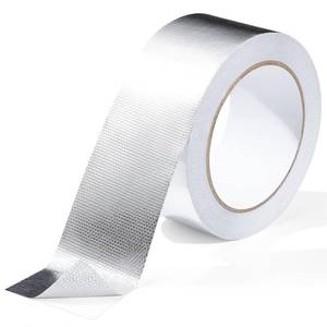 lot 3464 image: FIREWESS Aluminum Foil Heat Shield Tape 2inx66ft, Silver Heat ReflectiveTape, Fiberglass High Temp Tape for Exhaust, for Hose and Auto Use - Retail $10