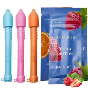 lot 3465 image: Abwehr Chewable Silicone Aroma Sticks, Fresh Breath Oral Fixation Aid, Calming Chewable Alternative for Smoke & Pen Biting Habits (3 Pack) - Retail $6