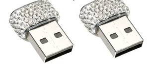 lot 3475 image: 2pcs USB C FemaleMale Adapters, with Crystal Diamonds Rhinestones Type C to A Converters handling iPhone, AirPods, iPad Pro, Samsung Galaxy etc. - Retail $8