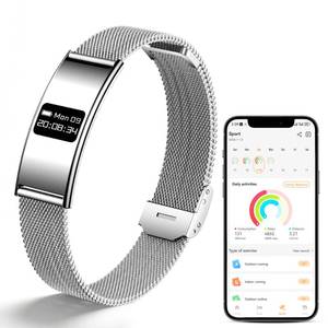 lot 3503 image: Irondance Smart Bracelet for Women Men, Activity & Fitness Trackers, 1ATM Waterproof,Multiple Sport Modes, Fitness Tracking Wearable with Free App, 2 Bands - Retail $80