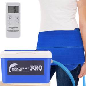 lot 3511 image: Cold Therapy Machine with Universal Pad for Hip, Back, and Knee After Surgery Recovery, Ice Machine System with Programmable Timer Remote Control, Large Reusable Pad for Hip Bursitis, Hip Flexor Pain. - Retail $130