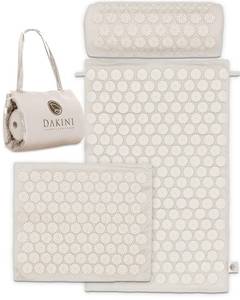 lot 3520 image: Dakini Acupressure Mat and Pillow Set with Mini Pad - Acupuncture Mat Full Body Pain Relief - Retail $50