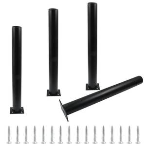 lot 3531 image: Rierdge 4 Pcs 14 350mm Aluminum Alloy Furniture Legs with Screws Metal Adjustable Furniture Support Feet for Table Desk Chair Sofa Shelves, Matte Black&nbsp