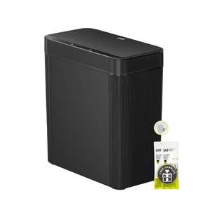 lot 3555 image: EKO Brio 10L2.6 Gallon Motion Sensor Trash Can, Automatic Touchless Bathroom Garbage Bin, Waterproof Smart Trash Can for Kitchen, Bedroom, and Office, Black - Retail $40
