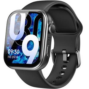 lot 3573 image: TOZO AMOLED S6 Smart Watch 1.85 Ultra-Clear Screen Dynamic Faces Bluetooth Call, 100 Sports Modes Fitness Activity Tracker with Sleep Monitor IP68 Waterproof Black - Retail $50