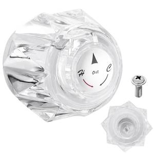 lot 3581 image: Faucet Handle Replacement Compatible with Delta Faucet RP2391 Single Clear Knob Handle Kit with Button and Set Screw, Acrylic&nbsp
