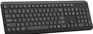 lot 3619 image: Wireless Keyboard Combo, Full Size Silent Ergonomic Keyboard , Long Battery Life, 2.4G Lag-Free Cordless Mice Keyboard for Computer, Mac, Laptop, PC, Windows&nbsp