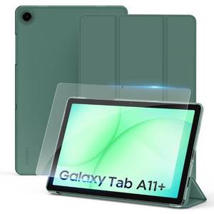 lot 3634 image: CACOE Case for Samsung Galaxy Tab A11 A9 Plus 11 Inch 2025 with Screen Protector, Ultra Slim Stand Protective Smart Cover Hard PC Translucent Back Shell, Auto WakeSleep, Midnight Green&nbsp