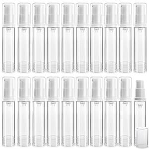 lot 3686 image: 20Pcs 10ml0.34oz Airless Pump Bottle Refillable Plastic Airless Vacuum Dispenser Portable Clear Cosmetic Sample Vial Container Jars for Lotion Emulsion Toiletries Liquid Foundation&nbsp&nbsp