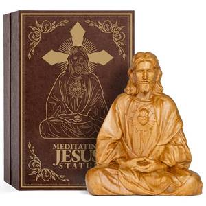 lot 3700 image: MAIAN99VN Jesus Christ Statue, Catholic Gifts Women and Men, Meditation Accessories, Christian Decor, Religious Gifts, Small Jesus Figurine, Spiritual and Zen Decor - Retail $47