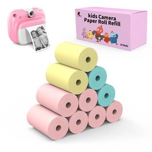 lot 3701 image: 10 Rolls Kids Camera Paper Roll Refill - HD Printing Thermal Print Paper, Compatible with EsoxofforeEtikezCimizi Kids Camera Instant Print(Color, 57x25mm)&nbsp&nbsp