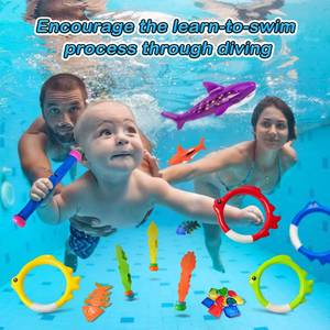 lot 3725 image: Jasonwell Pool Diving Toys Games - 31 PCS Swimming Pool Toys for Kids Teens with Diving Rings Dive Sticks Underwater Treasures Torpedo Bandits Fish Toy etc Fun Water Swim Toy for Boys Girls Adults&nbsp
