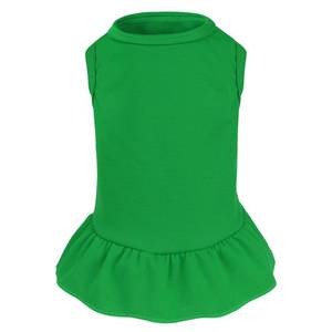 lot 3762 image: Dog Dresses Cat Skirt Solid Color Dog Clothes Summer Sleeveless Puppy Girl Clothes for Small Pet Dogs Cats (Dark Green, Small)&nbsp