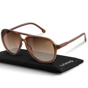 lot 3767 image: livho Trendy Polarized Aviator Sunglasses Women Men, Retro Sun Glasses for Women Men 2025, Oversized UV Protection Shades&nbsp
