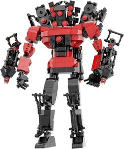 lot 3774 image: Toilet Man Figure Building Block Set, Titan Speakerman Game Model Toys Ideas Collectible Building Bricks Birthday Gift - Retail $30