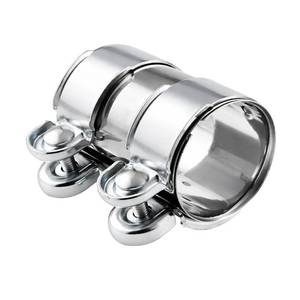 lot 4004 image: SWPHRT Car 2 Inch Exhaust Clamp, Stainless Steel Butt Joint Band Clamp for Pipes Mufflers, Automotive Exterior Exhaust Pipe Sleeve Coupler Connector, Universal for SUV Sedan Truck&nbsp&nbsp