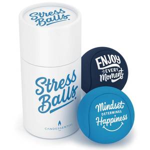 lot 4043 image: Candescent Stress Balls - Hand Therapy Relief for Anxiety, Fidget, Tension, Exercise Strengthener - Motivational Toys for Adults &amp Kids - Set of 2 (Crystal Blue, Ocean Blue)&nbsp