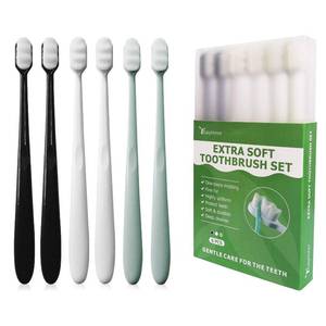 lot 4071 image: EasyHonor Extra Toothbrush for Sensitive Gums, Micro Fur Manual Toothbrush with 20000 Soft Floss Bristle for Pregnant Women, Elderly, Braces and Gum Recessions, Protect Fragile Gums (6 Pack)&nbsp&nbsp