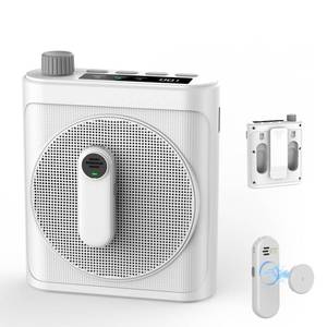 lot 4087 image: 15W Wireless Voice Amplifier with 2 Magnetic Lavalier Mics & Noise Reduction - Bluetooth 5.3 PA System for Teachers, Tour Guide, Yoga - 15H Rechargeable Battery, Waist-Mount Design (White) - Retail $50