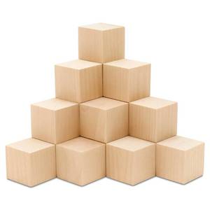 lot 4092 image: DIY Wood Cubes 1-12-inch, Pack of 50 Small Wooden Blocks Wooden Blocks for Crafts, STEM, Building, and Blank Wood Dice, by Woodpeckers - Retail $34