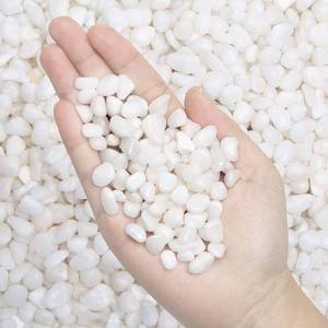 lot 4105 image: Natural Polished Decorative White Pebbles - Small Stones 38 Gravel Size,River Rocks Pebbles for Plants, Home DIY Decor,Aquarium Gravel,Vase Fillers,Fairy Garden,Landscaping Outdoor Stones&nbsp