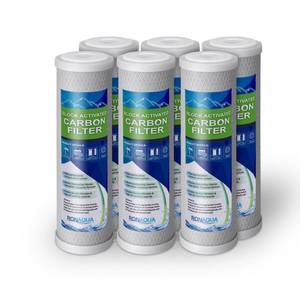 lot 4112 image: 6 Block Activated Carbon 5 Micron Water Filters Set WELL-MATCHED with WFPFC8002, WFPFC9001, WHCF-WHWC, WHEF-WHWC, FXWTC, SCWH-5&nbsp&nbsp