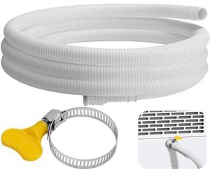 lot 4116 image: Nkiy Quen 6.5 Ft Dehumidifier Drain Hose 34 FHT- Cuttable Leakproof Dehumidifier Discharge Hose for Drainage- Flexible Universal Corrugated Drain Hose Replacement with Clamp for Most Dehumidifier&nbsp&nbsp
