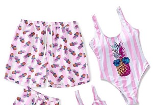 lot 4139 image: IFFEI Family Matching Mommy and Me Swimsuits One Piece Swimwear Modest Bathing Suits Beachwear for Beach Pool Vacation Pink Women (MOM SUIT ONLY) Small&nbsp