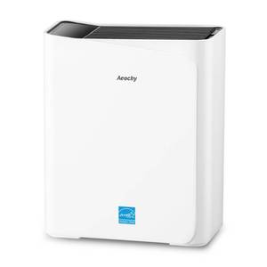 lot 4154 image: AEOCKY 2300 ft� Air Purifiers with 240 CADR in Turbo Mode, Proprietary YearChange Filter, with Multi-Effect Filter, Washable Pre-Filter, Scent Capsule, Air Quality Monitor, for Home Large Room Pets - Retail $100