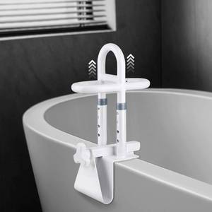 lot 4195 image: Adjustable Bathtub Safety Rail - Non-Slip Shower Grab Bar Handle, Bathtub Grab bar, Fits 3.15-6.69 Walls, 300lbs Support, Sturdy Bathtub Safety Rail for Elderly & Disabled - Retail $48