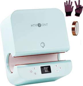lot 4196 image: HTVRONT Auto Tumbler Heat Press Machine - Mug Heat Press Heat Up Fast & Even, Professional Tumbler Press High-Security for 2.9-3.2inch Sublimation Tumblers, Cups, Glasses and Mugs (Blue) - Retail $140