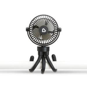 lot 4199 image: Munchkin Stroller Fan - Portable Fan for Travel, Baby Gear Accessory with 4 Speeds, Flexible Clip-on Leg Attachment, Rechargeable Battery, Black with Multicolored LED Lights&nbsp&nbsp