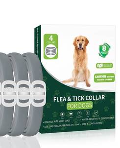 lot 4204 image: Flea and Tick Prevention for Dogs, 3  Pack Flea Collar for Dogs, Dog Flea and Tick Treatment, 32 Months Protection, Waterproof, Adjustable Collar for Dog, One Size Fits All for All Breeds, Grey - Retail $24