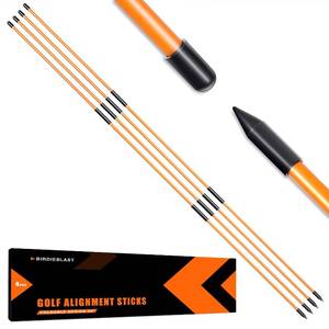 lot 4256 image: BIRDIEBLAST Professional 2 or 3 or 4 Pack Collapsible Golf Alignment Sticks, Premium 40 Alignment Golf Stick Ideal for Aiming, Putting and Swing Practice&nbsp&nbsp