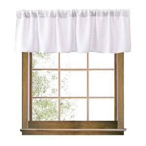 lot 4272 image: Valea Home Burlap Natural Valance Rod Pocket Window Curtain Valance Rustic Home D�cor 56 by 14 Inches, White&nbsp