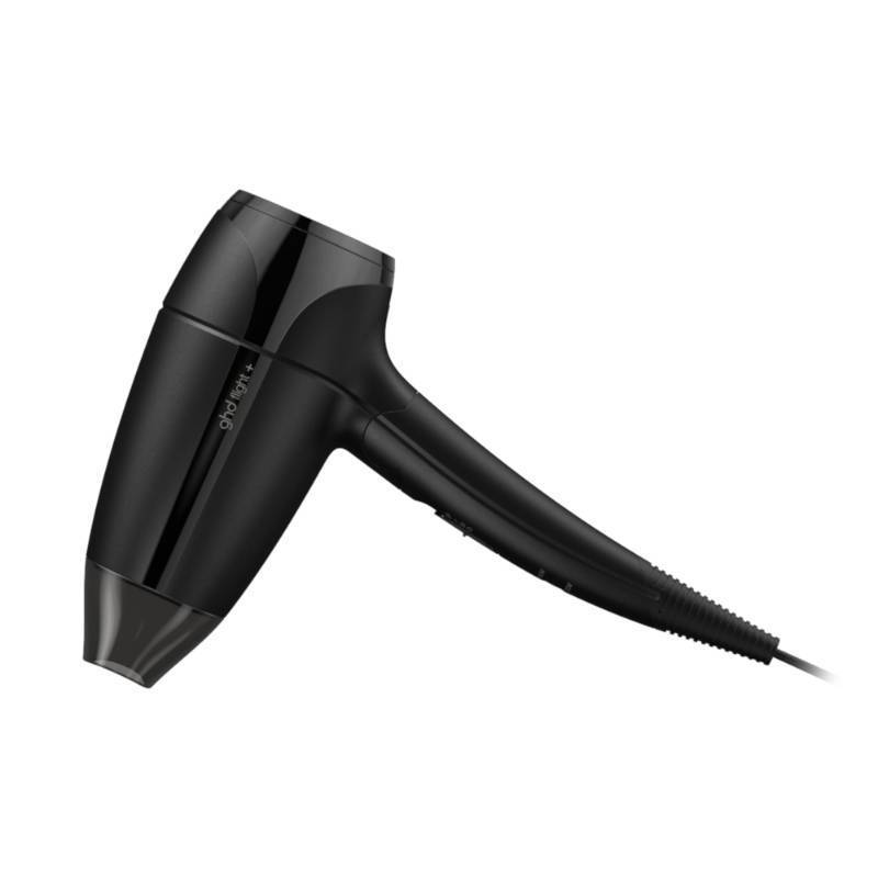 lot 3941 image: ghd Flight Travel Hair Dryer 1300w Professional Portable Hair Volumizer, Suitcase Friendly, Lightweight, Powerful, and Compact Blow Dryer with Luxurious Travel Case Black - Retail $129