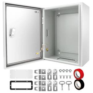 lot 3878 image: Kinchoix Outdoor Electrical Box 20 x 16 x 8 Nema 4X Enclosure Weatherproof Electrical Junction Box Waterproof Electrical Enclosure Lockable Junction Box - Retail $110