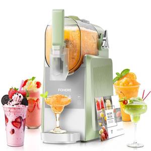 FOHERE Slushie Machine, 88 oz Slushy Machine for Home, Professional Frozen Drink Maker with Self-Clean, Rapid Cooling, 12H Freshness, for Milkshake, Margarita Smoothie, Frappes (Black) - Retail: $125
