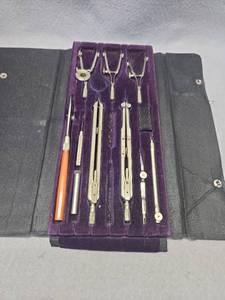 lot 472 image: Professional Drafting Compass Set with Case