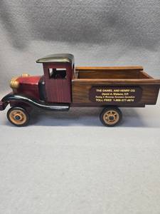 lot 487 image: Wooden Promotional Toy Truck The Daniel and Henry Co