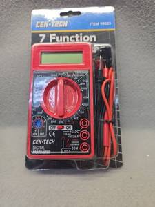 lot 488 image: Cen-Tech 7 Function Digital Multimeter Item 98025