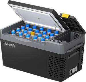 lot 361491 image: Retails for $176 BougeRV 12 Volt Refrigerator, CRPRO 21 Quart 12V Car Fridge, Portable Freezer (-8 50 ), Compressor Cooler with 12V24 DC, 110-240 AC for Outdoor Camping Overlanding Truck RV SUV Van