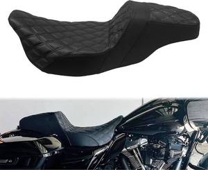 lot 251570 image: Retails for $149 One-Piece Driver Passenger Seat Motorcycle 2-up Seat Fit for Harley Touring Electra Glide Road King Road Glide Street Glide 2009-2023 (Black Stitching)