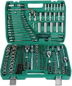lot 452101 image: Retails for $187 Mechanic Tools 216pcs Ratchet Socket Wrench Sets Wrench And Socket Set 72-Tooth Reversible Ratchet Wrench