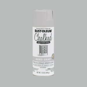 lot 103 image: Aged Gray  Rust-Oleum Chalked Ultra Matte Spray Paint-302592  12 oz - Retail $100