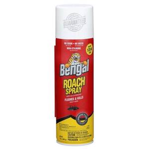 lot 117 image: Bengal Roach Spray  Odorless Stain-Free Dry Spray  13 oz Aerosol Can - Retail $54