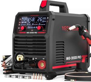 lot 1001 image: $480 YESWELDER 205A MIG Welder Dual Voltage 110220V, 5in1 MIGSpool GunTI