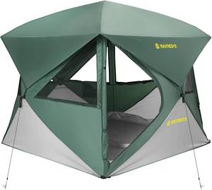 lot 1004 image: $229 Raynesys 4-Person Camping Tent, Portable, Water-Resistant, Windproof