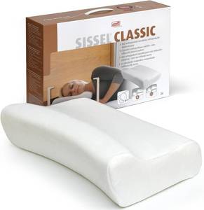 lot 1008 image: $80 SISSEL Neck Pillow Classic L  Incline for Disc Relief  Velour Cover